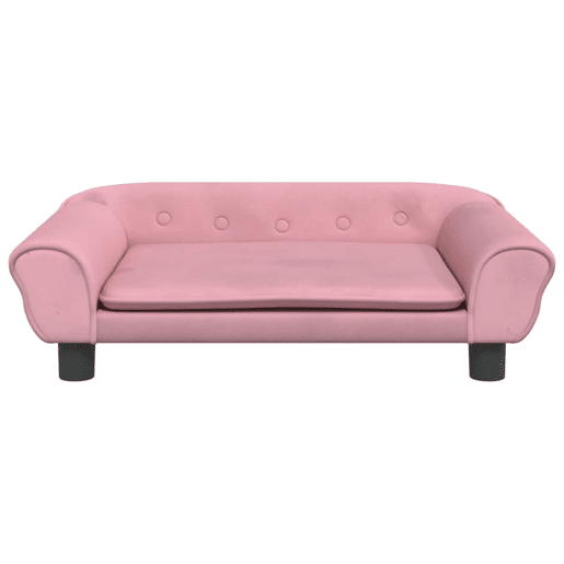 Sofá infantil - Sofá para crianças 70x45x26 cm veludo rosa