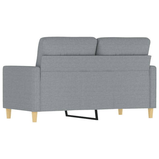Sofá de 2 lugares - Sofá fixo em tecido 120 cm cinzento-claro