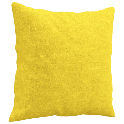Sofá 3 lugares - Sofá fixo + almofadas decoração 180cm tecido amarelo-claro Sofá 3 lugares - Sofá fixo + almofadas decoração 180cm tecido amarelo-claro