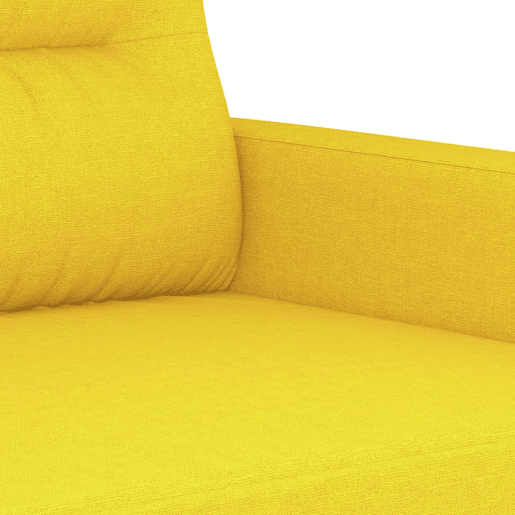 Sofá de 3 lugares - Sofá fixo 180 cm tecido amarelo-claro Sofá de 3 lugares - Sofá fixo 180 cm tecido amarelo-claro
