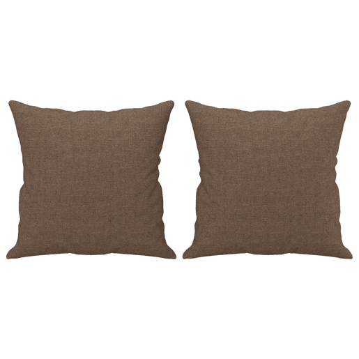 Sofá 3 lugares - Sofá fixo + almofadas decorativas 180 cm tecido castanho