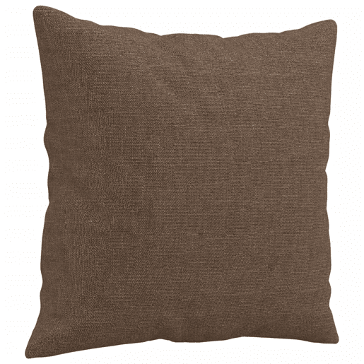 Sofá 3 lugares - Sofá fixo + almofadas decorativas 180 cm tecido castanho