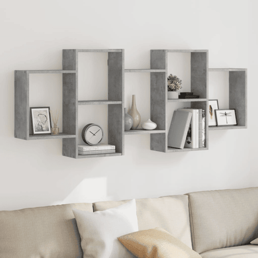 Prateleira parede - Estante de parede 159x18x65 cm deriv. madeira cinzento cimento Prateleira parede - Estante de parede 159x18x65 cm deriv. madeira cinzento cimento