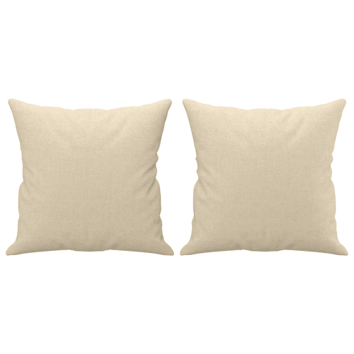 Sofá 2 lugares - Sofá fixo + almofadas decorativas 120 cm tecido cor creme Sofá 2 lugares - Sofá fixo + almofadas decorativas 120 cm tecido cor creme