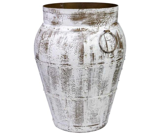 Jarrón alexandra house living blanco madera de mango 45 x 60 x 45 cm