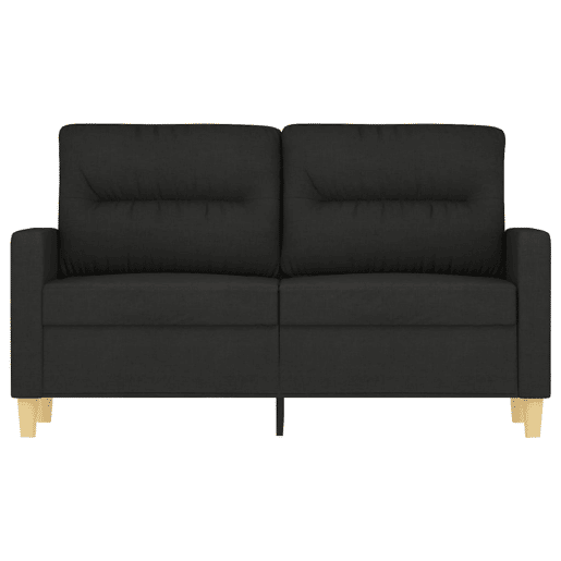 Sofá de 2 lugares - Sofá fixo tecido 120 cm preto