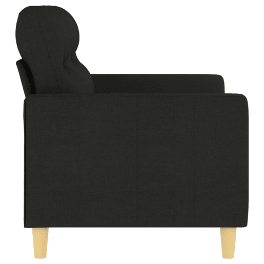 Sofá de 2 lugares - Sofá fixo tecido 120 cm preto