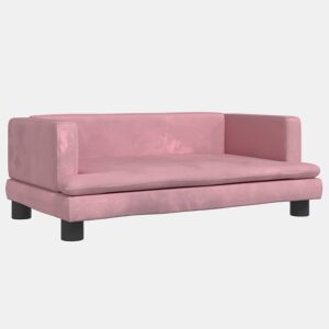 Sofá infantil - Sofá para crianças 80x45x30 cm veludo rosa
