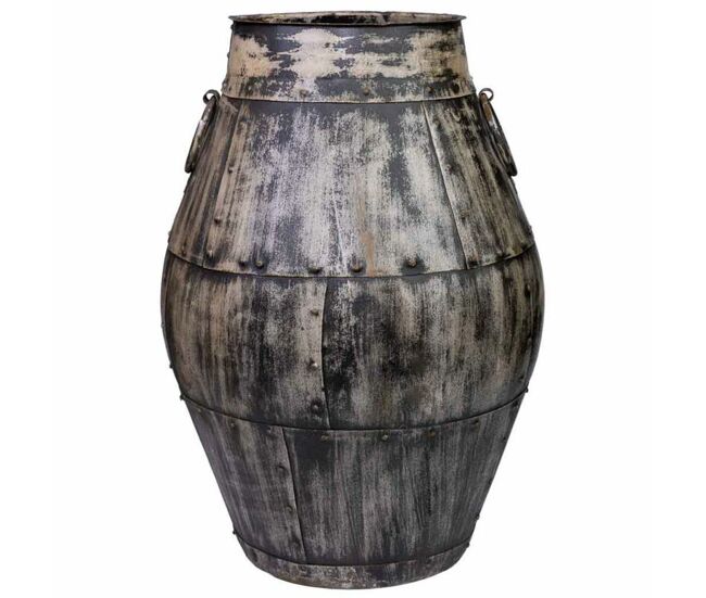 Jarrón alexandra house living gris madera de mango 40 x 65 x 40 cm