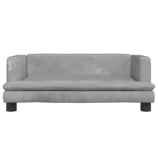 Sofá infantil - Sofá para crianças 80x45x30 cm veludo cinzento-claro Sofá infantil - Sofá para crianças 80x45x30 cm veludo cinzento-claro