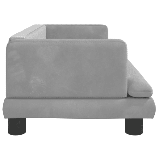 Sofá infantil - Sofá para crianças 80x45x30 cm veludo cinzento-claro Sofá infantil - Sofá para crianças 80x45x30 cm veludo cinzento-claro