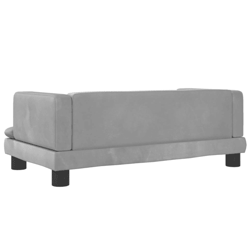 Sofá infantil - Sofá para crianças 80x45x30 cm veludo cinzento-claro Sofá infantil - Sofá para crianças 80x45x30 cm veludo cinzento-claro