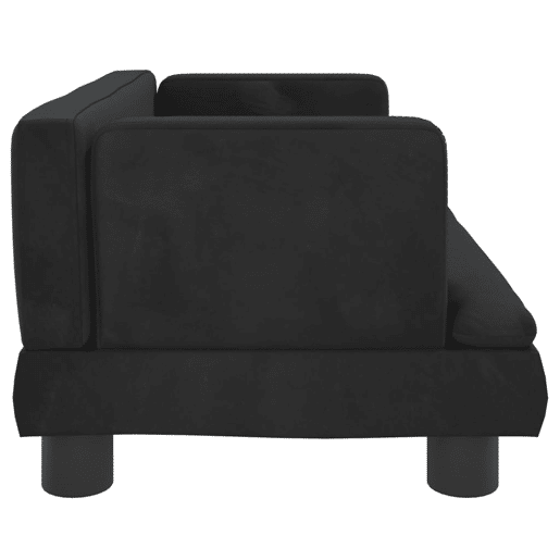 Sofá infantil - Sofá para crianças 60x40x30 cm veludo preto