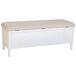 Banqueta acabado envejecido y acolchada 120x43 Banqueta acabado envejecido y acolchada 120x43 Blanco