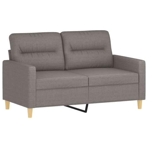 Sofá de 2 lugares - Sofá fixo tecido 120 cm cinzento-acastanhado Sofá de 2 lugares - Sofá fixo tecido 120 cm cinzento-acastanhado