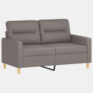 Sofá de 2 lugares - Sofá fixo tecido 120 cm cinzento-acastanhado