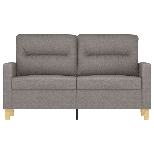 Sofá de 2 lugares - Sofá fixo tecido 120 cm cinzento-acastanhado Sofá de 2 lugares - Sofá fixo tecido 120 cm cinzento-acastanhado