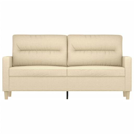 Sofá de 2 lugares - Sofá fixo tecido 140 cm cor creme Sofá de 2 lugares - Sofá fixo tecido 140 cm cor creme