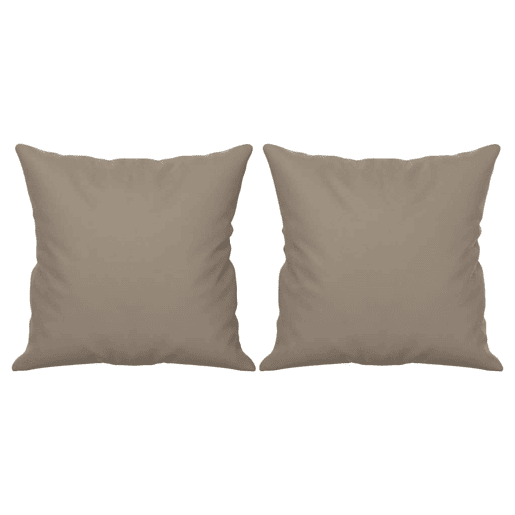 Sofá 2 lugares - Sofá fixo c almofadas 140 cm microfibra cinza-acastanhado