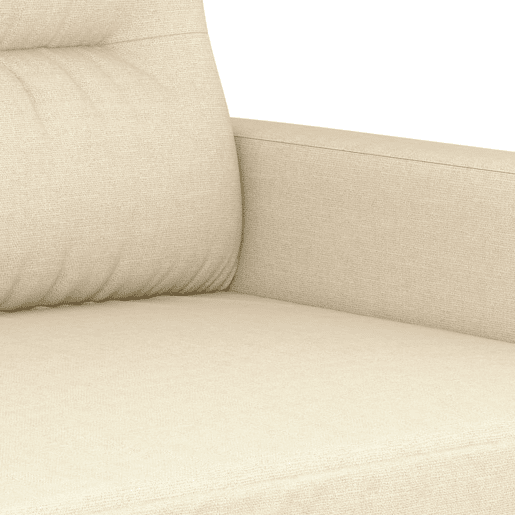 Sofá de 3 lugares - Sofá fixo tecido 180 cm cor creme Sofá de 3 lugares - Sofá fixo tecido 180 cm cor creme