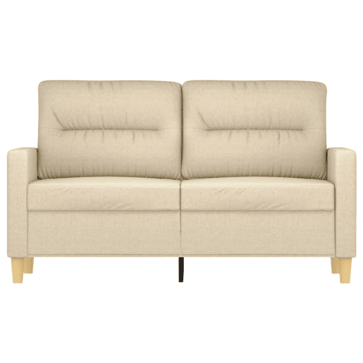 Sofá de 2 lugares - Sofá fixo tecido 120 cm cor creme Sofá de 2 lugares - Sofá fixo tecido 120 cm cor creme