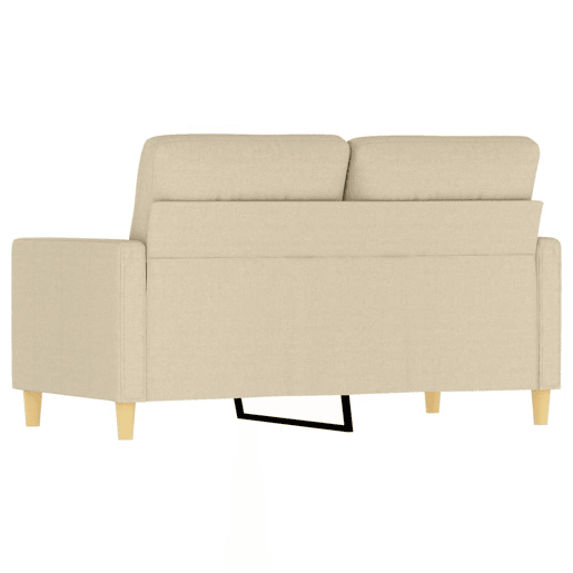 Sofá de 2 lugares - Sofá fixo tecido 120 cm cor creme Sofá de 2 lugares - Sofá fixo tecido 120 cm cor creme