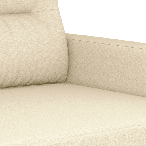 Sofá de 2 lugares - Sofá fixo tecido 120 cm cor creme Sofá de 2 lugares - Sofá fixo tecido 120 cm cor creme