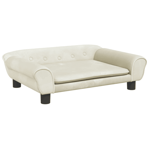Sofá infantil - Sofá para crianças 70x45x26 cm veludo cor creme