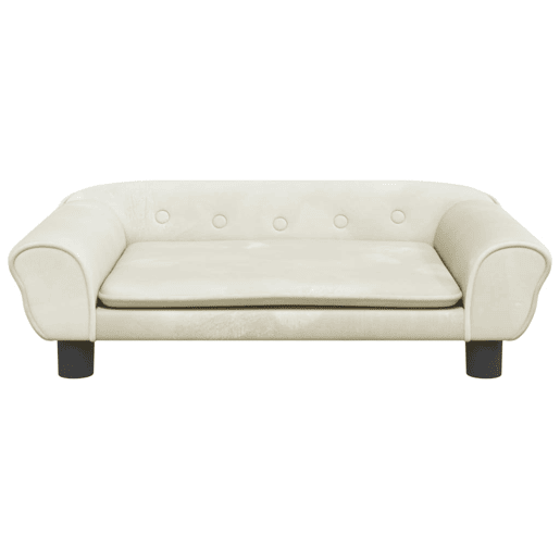 Sofá infantil - Sofá para crianças 70x45x26 cm veludo cor creme