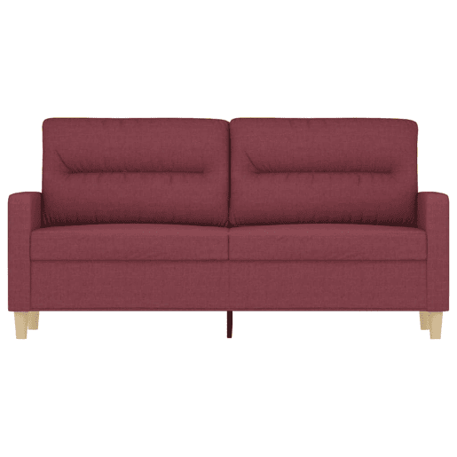 Sofá de 2 lugares - Sofá fixo tecido 140 cm vermelho tinto