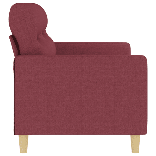 Sofá de 2 lugares - Sofá fixo tecido 140 cm vermelho tinto