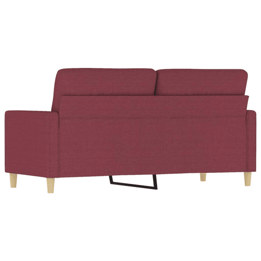 Sofá de 2 lugares - Sofá fixo tecido 140 cm vermelho tinto