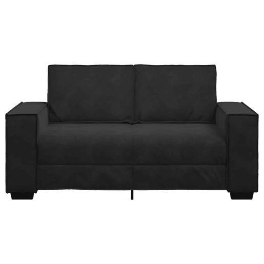 Sofá de 2 lugares - Sofá fixo veludo 120 cm preto
