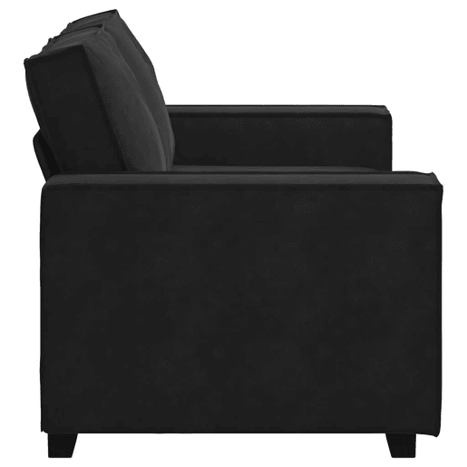 Sofá de 2 lugares - Sofá fixo veludo 120 cm preto