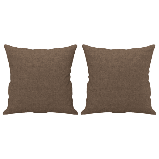 Sofá 2 lugares - Sofá fixo + almofadas decorativas 140 cm tecido castanho