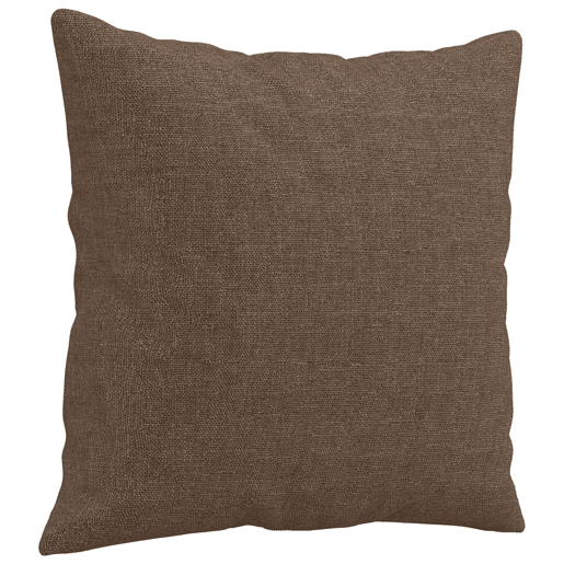 Sofá 2 lugares - Sofá fixo + almofadas decorativas 140 cm tecido castanho
