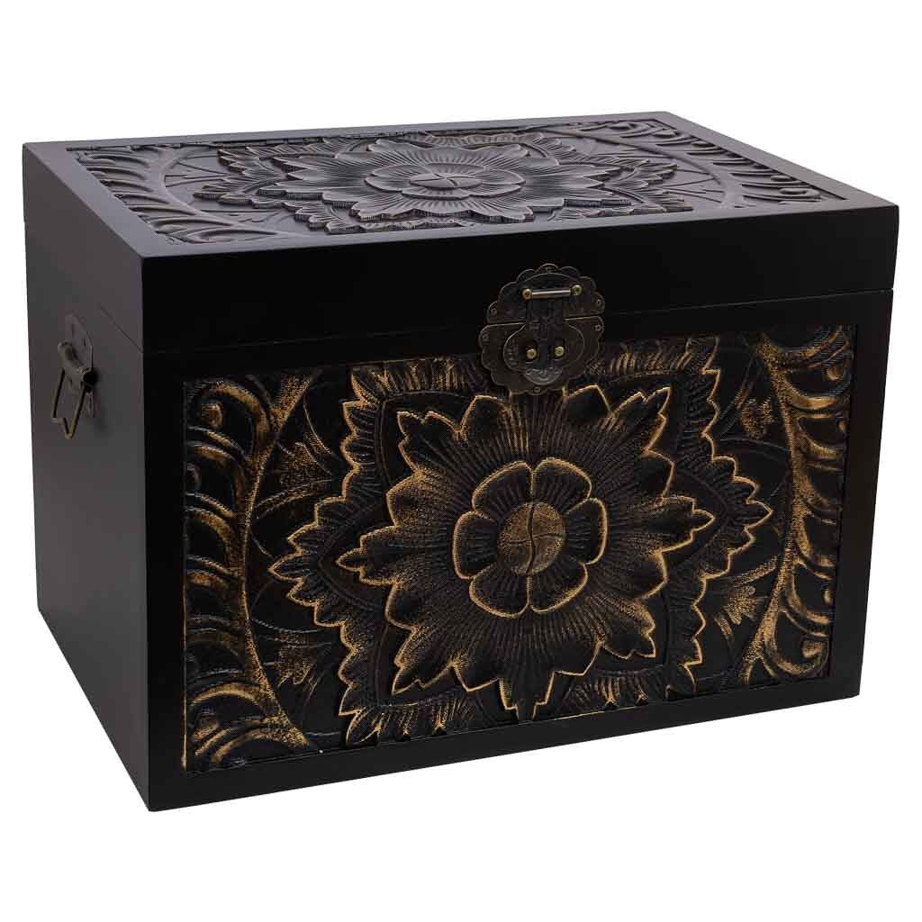 Baúl de madera 60 Negro