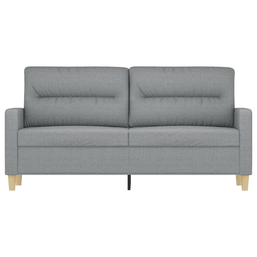 Sofá de 2 lugares - Sofá fixo em tecido 140 cm cinzento-claro Sofá de 2 lugares - Sofá fixo em tecido 140 cm cinzento-claro