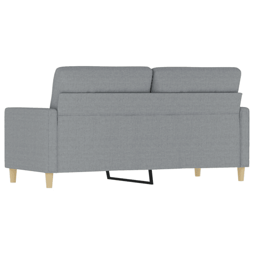 Sofá de 2 lugares - Sofá fixo em tecido 140 cm cinzento-claro Sofá de 2 lugares - Sofá fixo em tecido 140 cm cinzento-claro