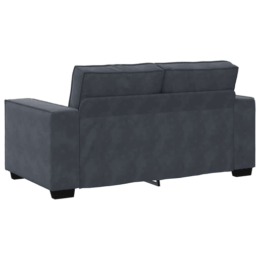 Sofá de 2 lugares - Sofá fixo 120 cm veludo cinza-escuro