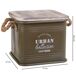 Caja de metal, tapa de madera y asas Caja de metal, tapa de madera y asas Verde