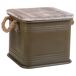 Caja de metal, tapa de madera y asas Caja de metal, tapa de madera y asas Verde