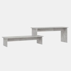 Móvel de TV - Modulo de TV - Armário de TV 180x30x43 cm contraplacado cinzento cimento