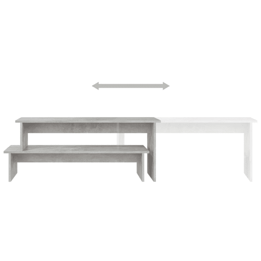 Móvel de TV - Modulo de TV - Armário de TV 180x30x43 cm contraplacado cinzento cimento