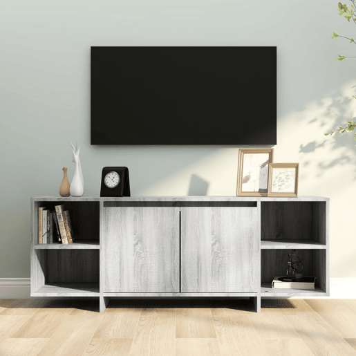 Móvel de TV - Modulo de TV - Armário de TV 130x35x50 cm aglomerado cor sonoma cinzento