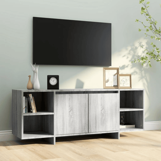 Móvel de TV - Modulo de TV - Armário de TV 130x35x50 cm aglomerado cor sonoma cinzento