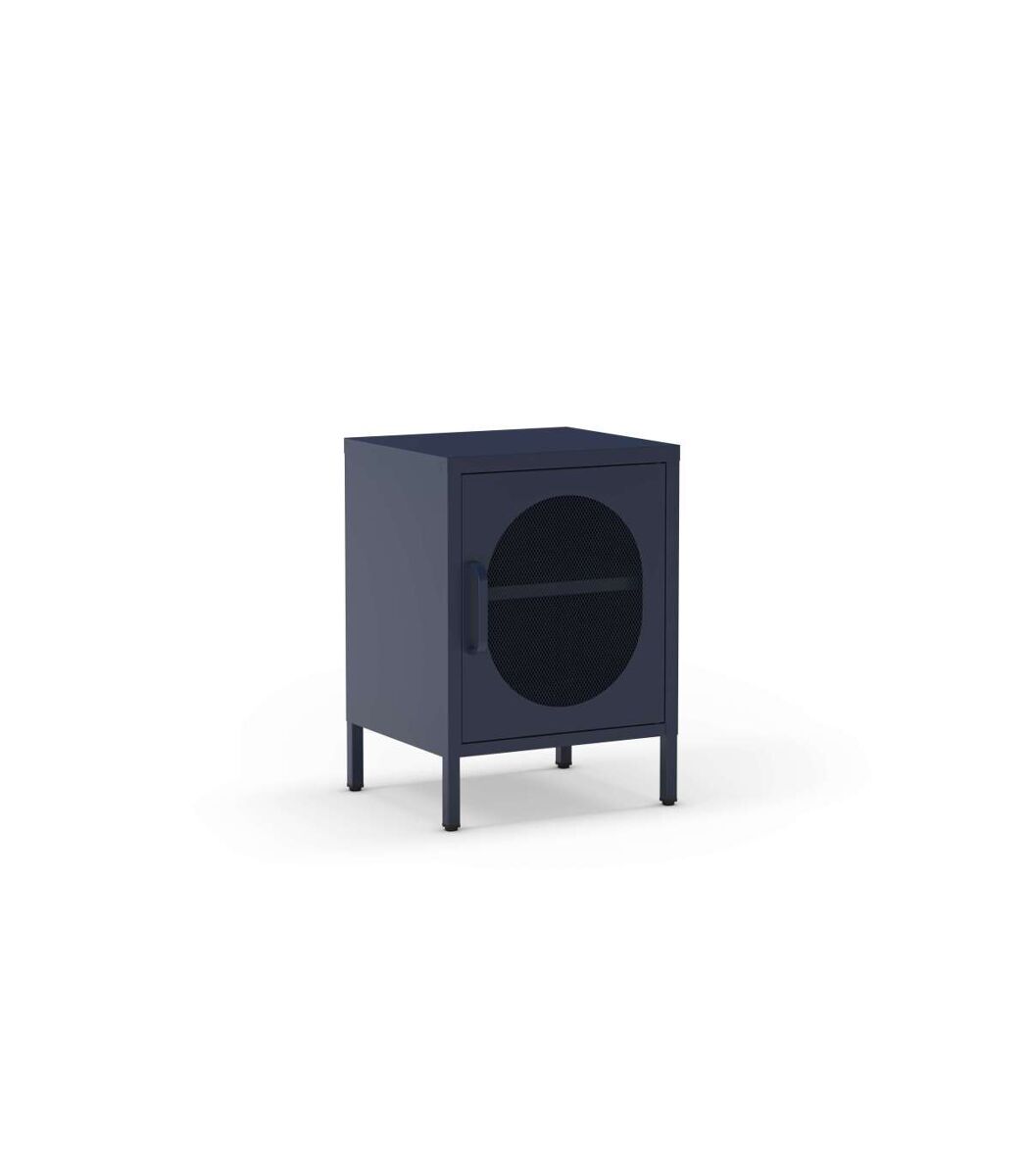 Mesita de noche Dora con puerta diseño industrial funcional 40