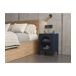 Mesita de noche Dora con puerta diseño industrial funcional 40 Mesita de noche Dora con puerta diseño industrial funcional 40 Azul