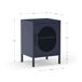 Mesita de noche Dora con puerta diseño industrial funcional 40 Mesita de noche Dora con puerta diseño industrial funcional 40 Azul