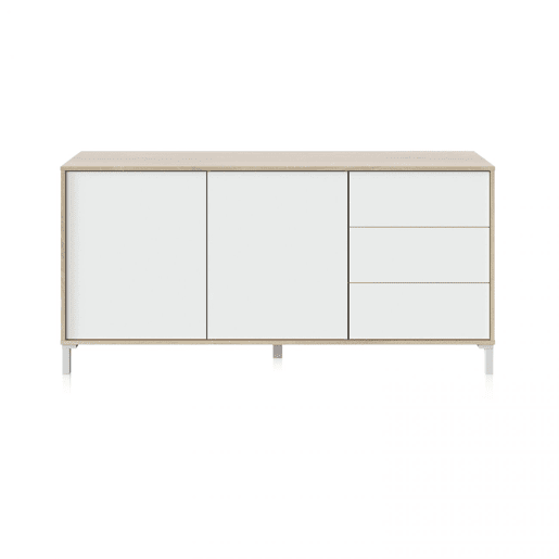 Aparador Lea Artik White (Branco mate) - Carvalho canadiano 154 x 74 x 41 cm
